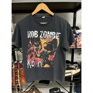 2014 Rob Zombie And Korn Fort Rock Festival Ft Myers FL Tour Black T-shirt S